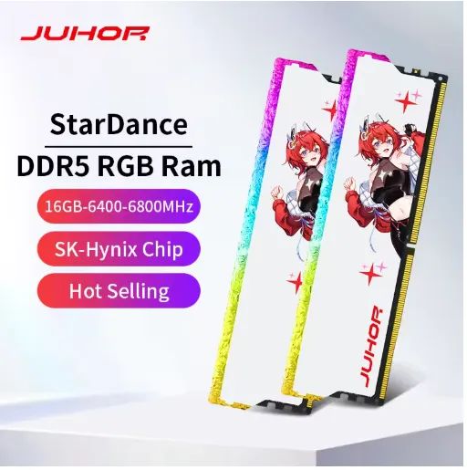 Juhor Stardance 32gb (2x16gb) Ddr5 6400mhz Rgb Branco - Foto 4
