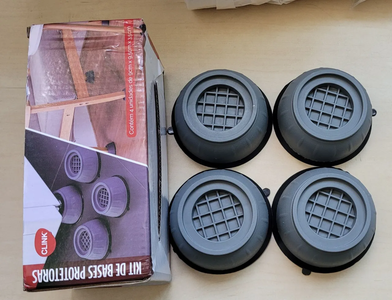 Kit 4 Peças Suporte Anti Vibração para Máquina de Lavar Roupas