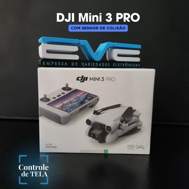 DJI Mini 3 PRO c/ controle RC (TELA), Lacrado!