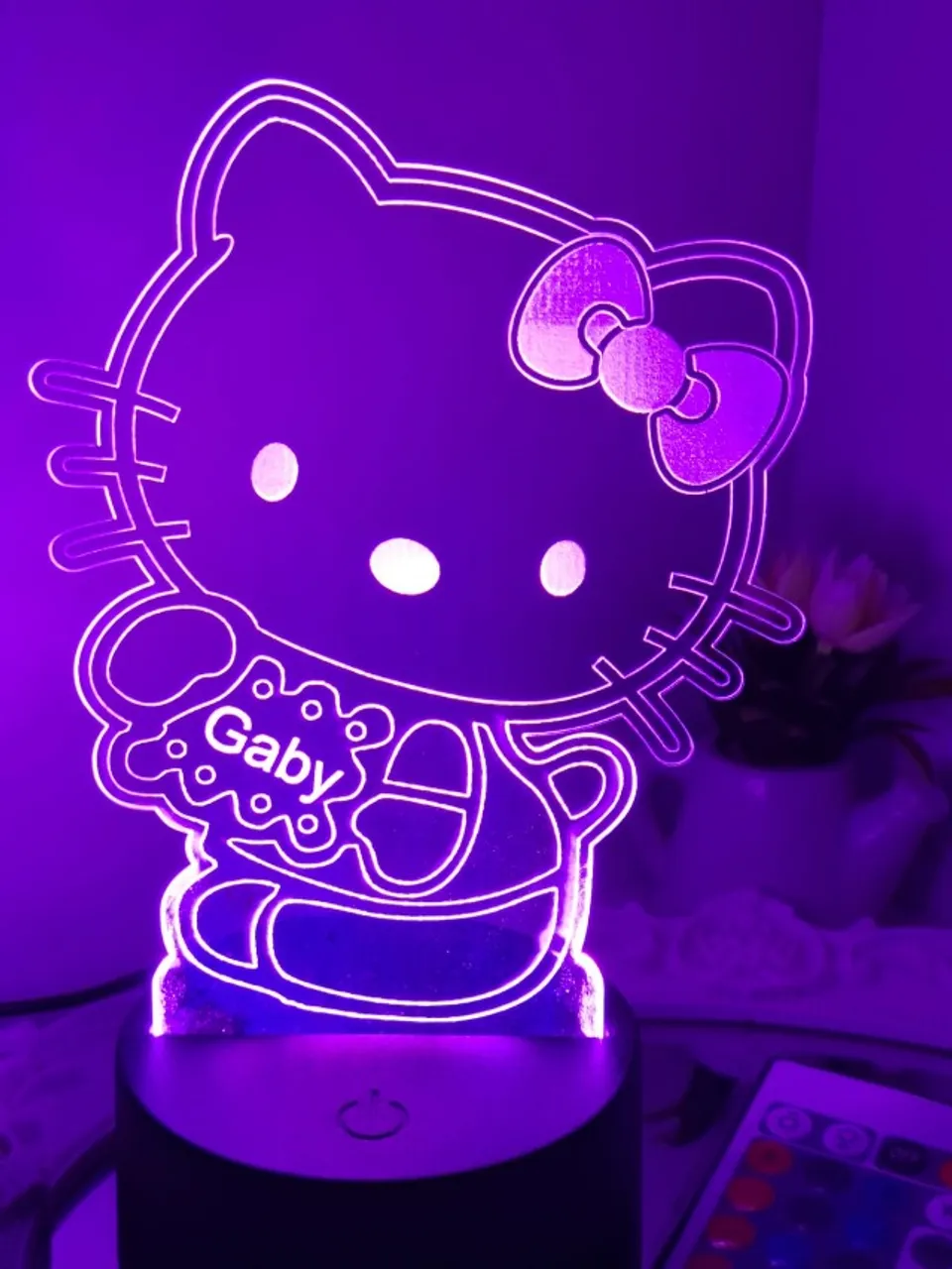 LUMINÁRIA DE LED PERSONALIZADA HELLOM KITTY