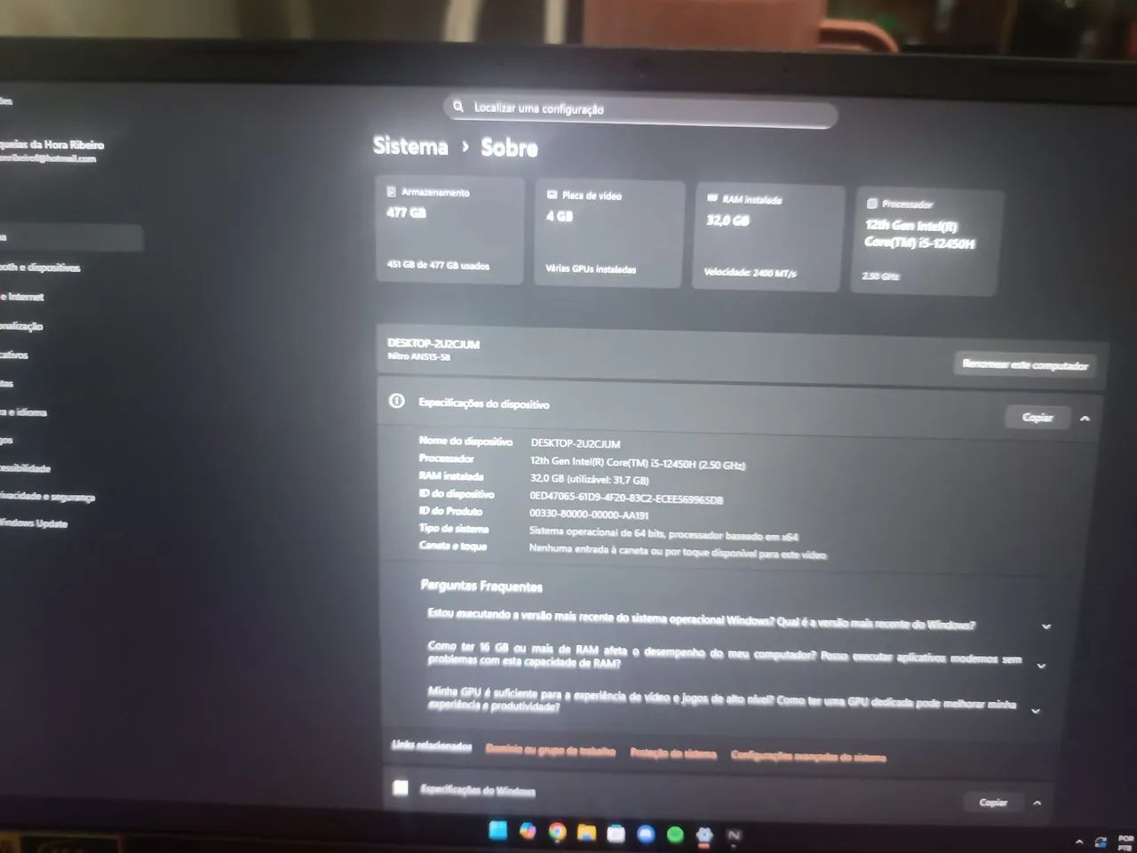 Notebook Acer Nitro 5  - Foto 3