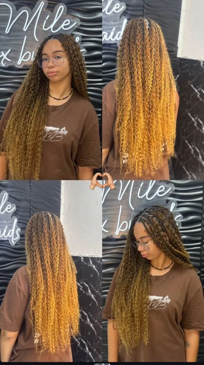 Tranças Gypsy braids longas e douradas