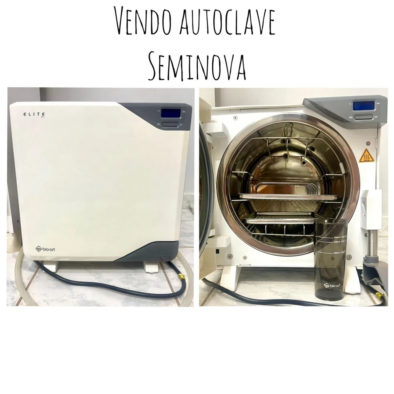 Autoclave Bio-Art Elite 17L Classe B - 90 ciclos - Impecável