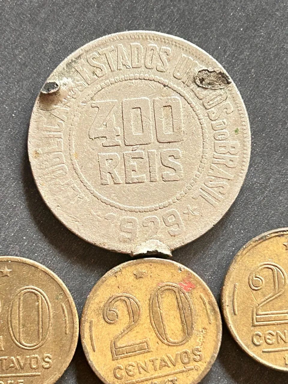 Lote de Moedas Antigas do Brasil - Coleção de Centavos e Réis - Foto 4