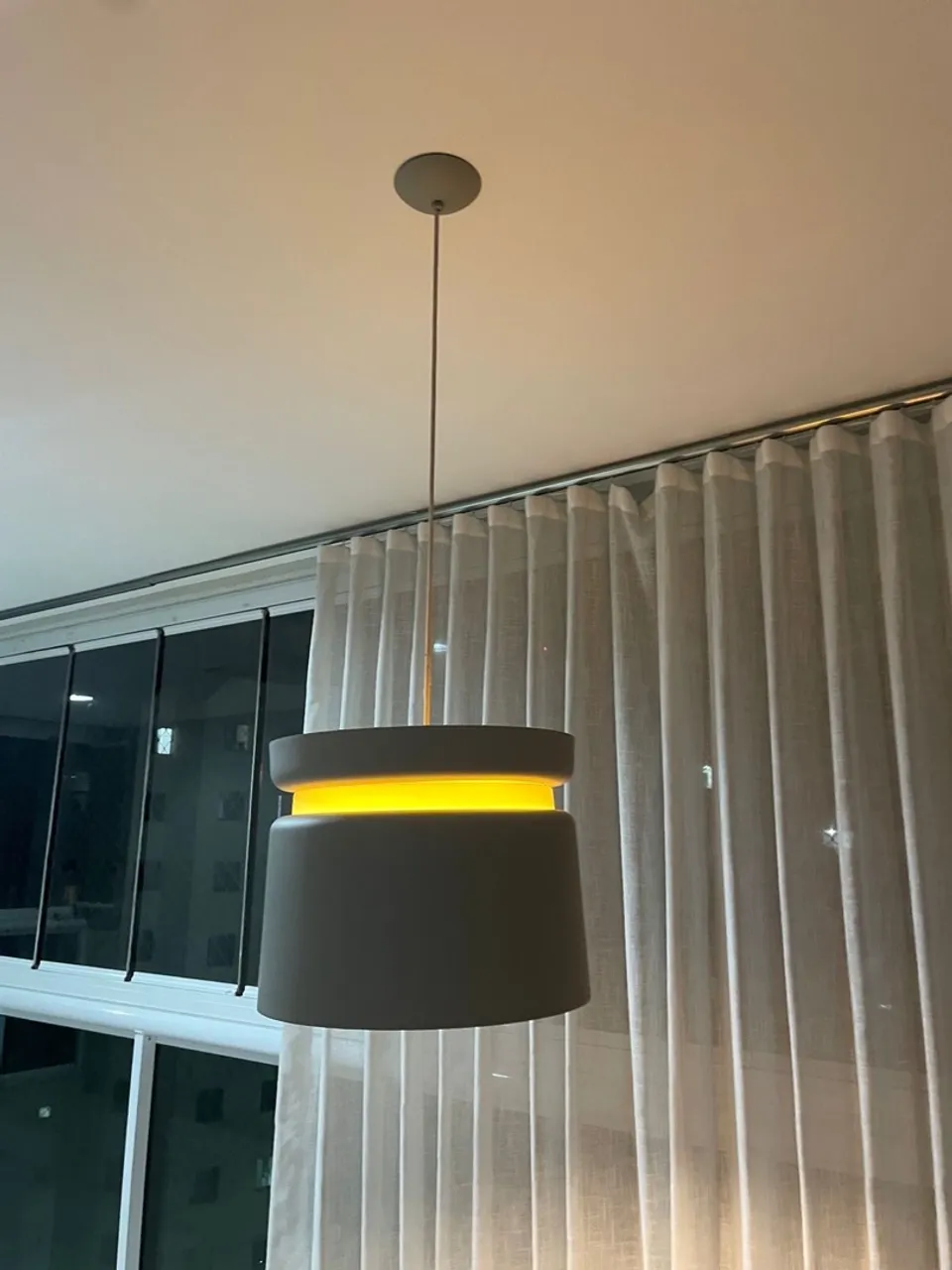 Luminária Pendente Moderna - Newline Halo Tubular Fendi