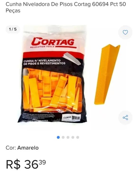 Cunhas para Nivelamento de Piso - Cortag 60694 - 50 unidades - Foto 2