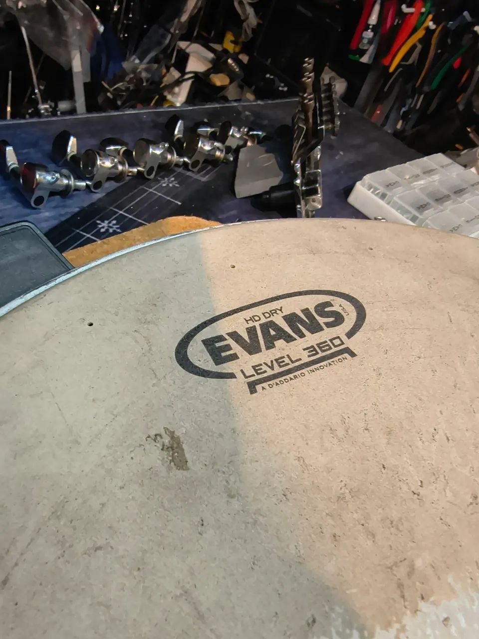 pele para bateria caixa 14 polegadas marca Evans HD dry level 360 - Foto 2
