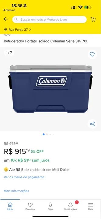 Caixa térmica Coleman 66,2L lacrada - Foto 4