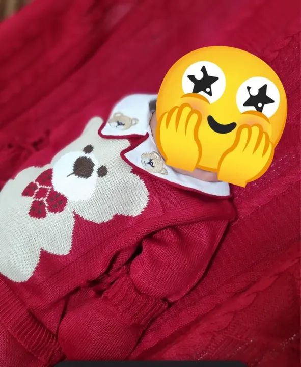 Macacão Bebê Urso - Vermelho - Foto 3