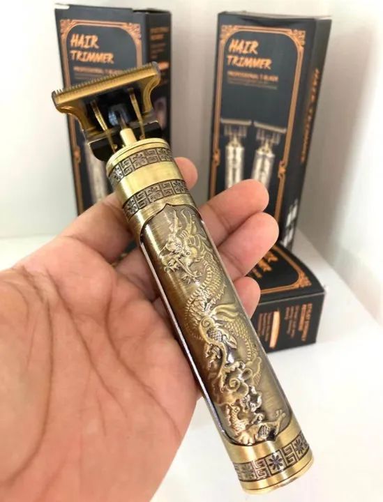 Máquina Profissional Dragão Acabamento Sem Fio Cabelo Barba 
