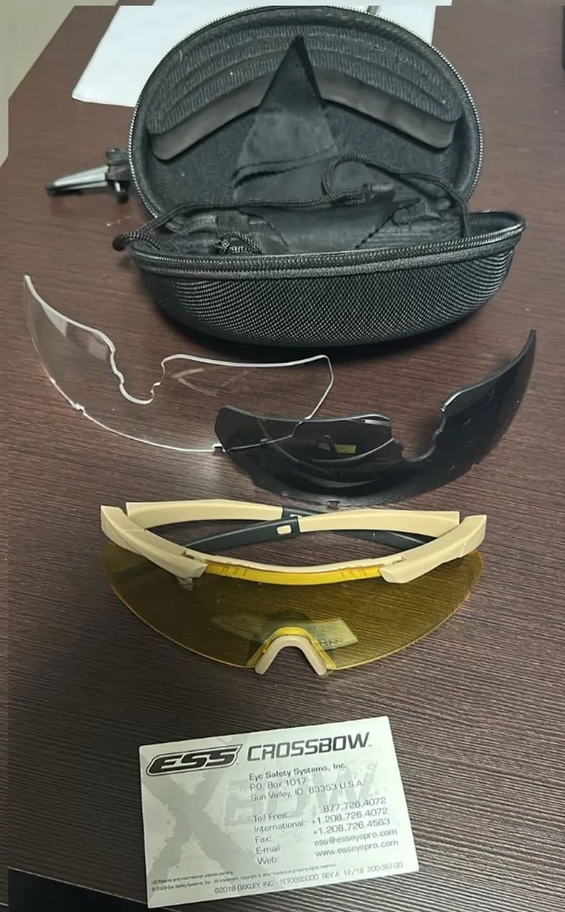 Óculos De Sol Polarizados Tático Proteção Lentes Ess Crossbow