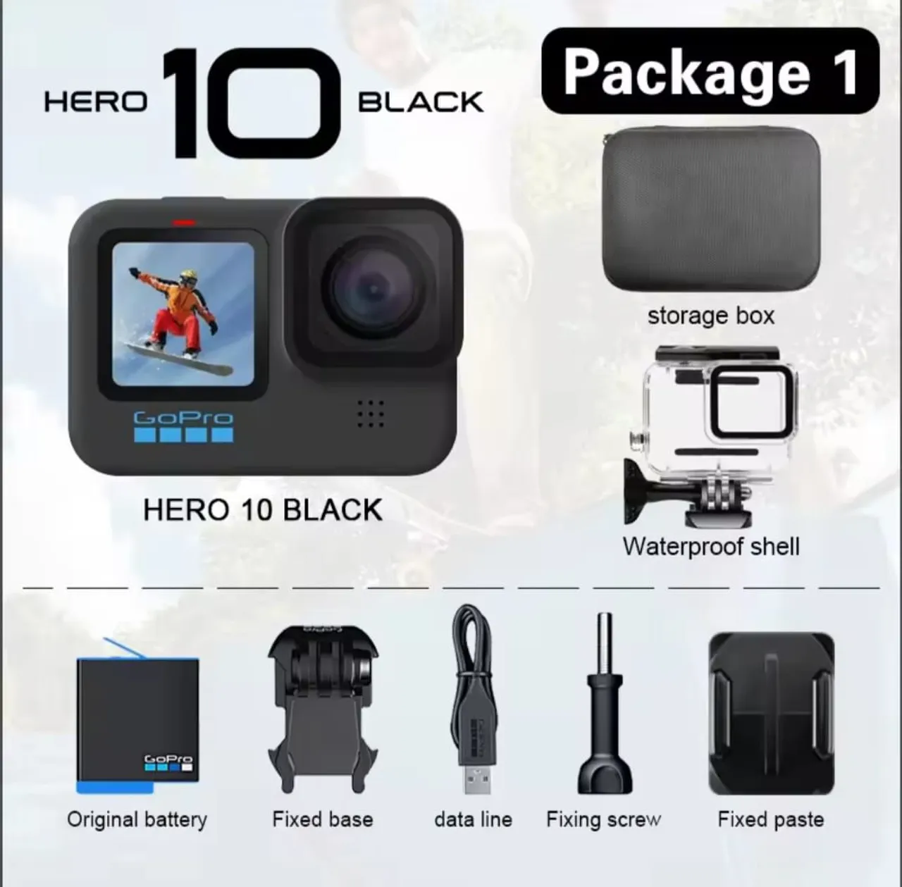 GoPro HERO 10 BLACK - Kit Completo