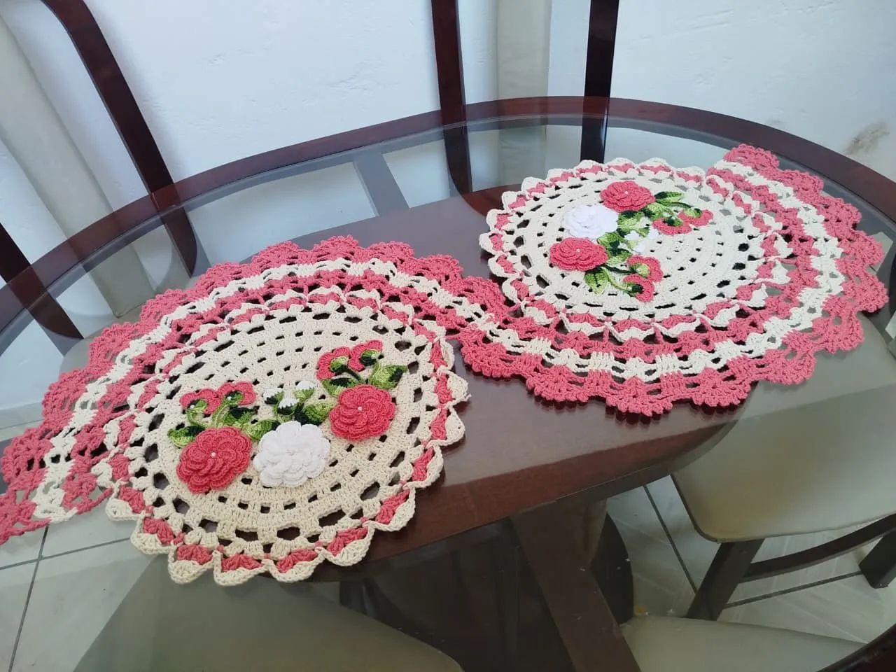 Trilho de mesa, crochê artesanal