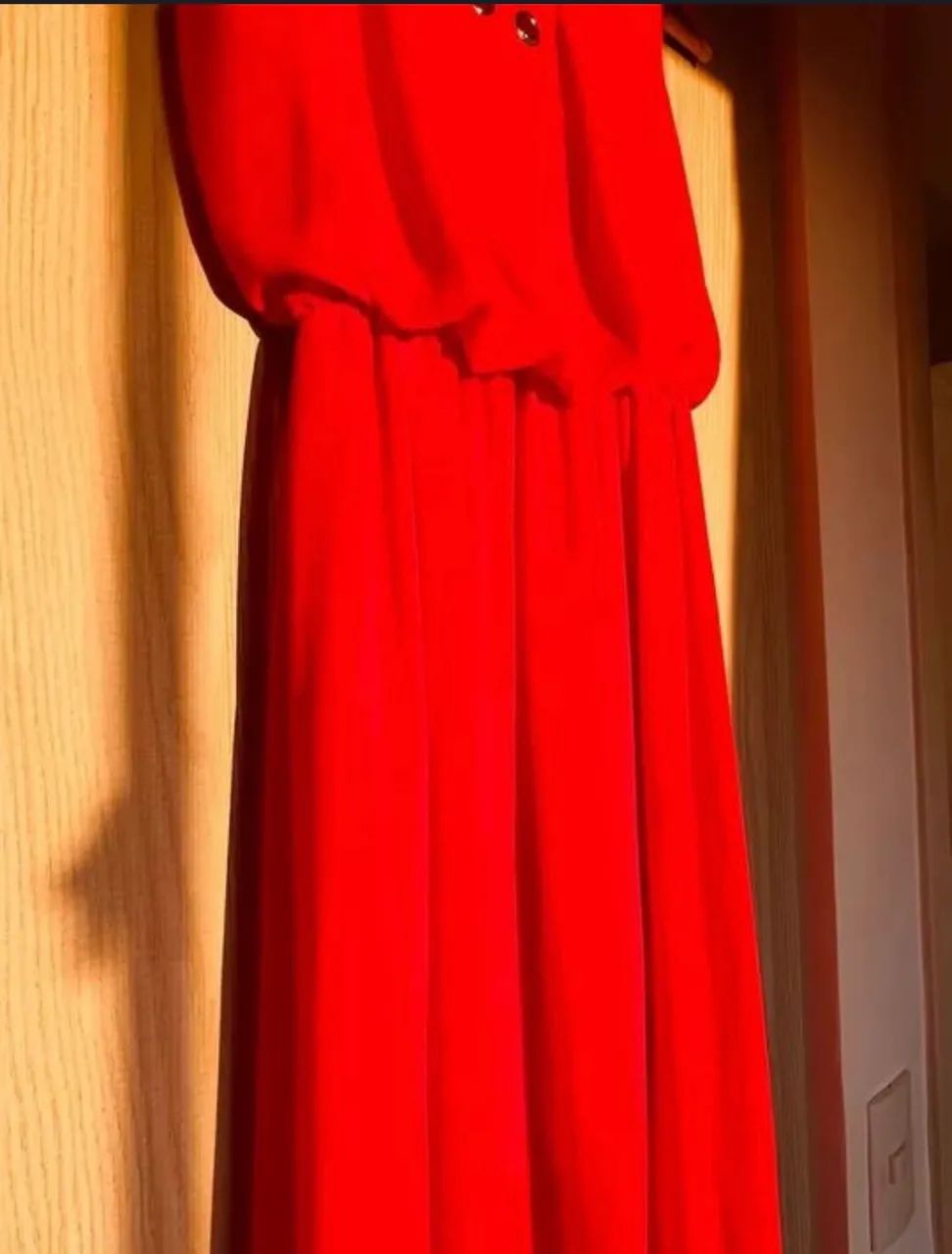 Vestido Longo tam M Vermelho festa Fiondontina - Foto 4