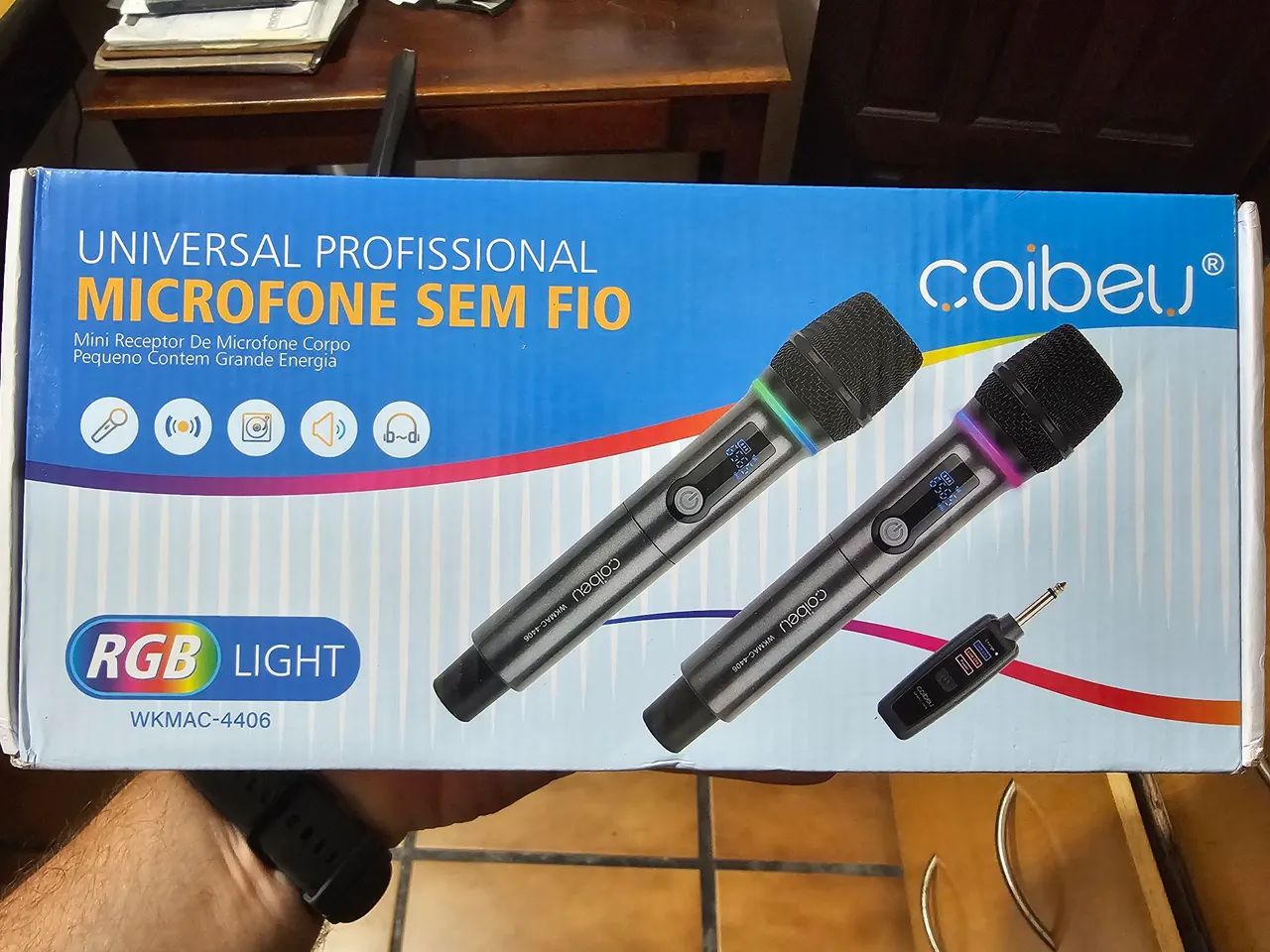 Microfone Duplo Sem Fio. Recarregável.  - Foto 2