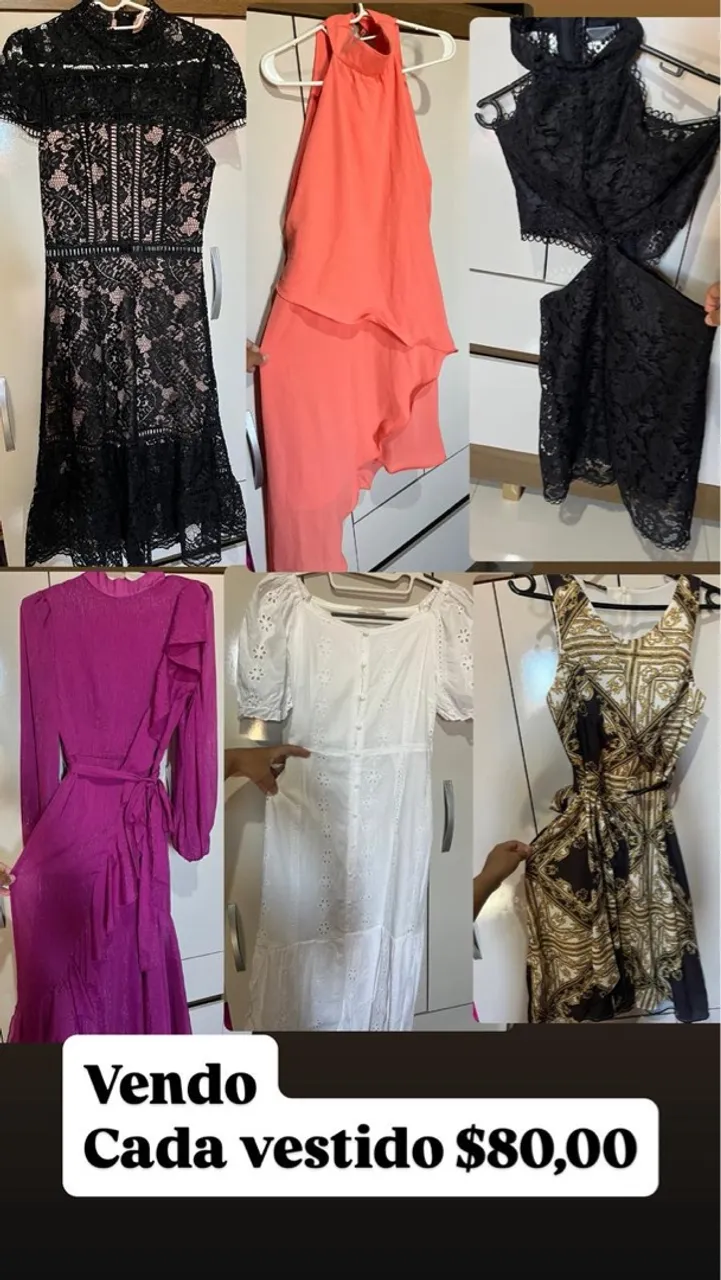Vestidos Lindos e estilosos por R$80,00 cada!