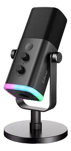 Microfone Fifine Xlr Am8 Dinâmico Cardioide Cor Preto