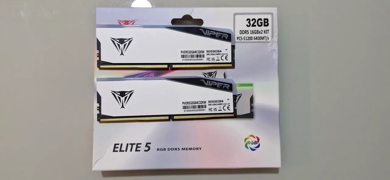 Memória ram ddr5 2x16gb Patriot Viper argb 6400mhz cl32 - Foto 3