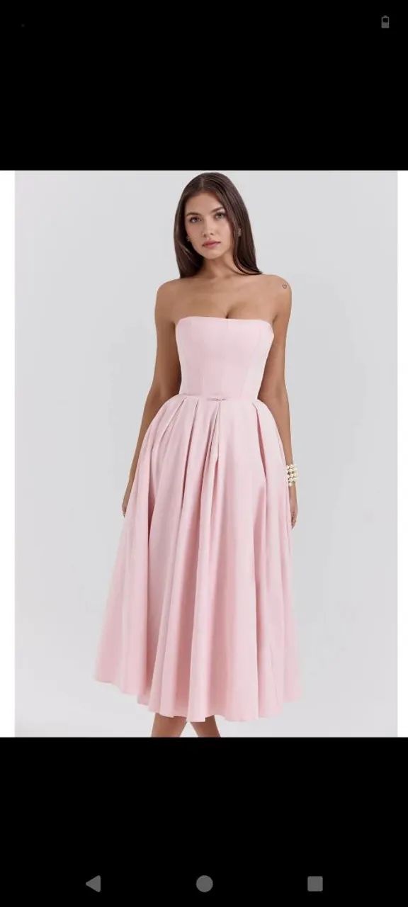 Vestido tomara que caia rosa - Foto 2