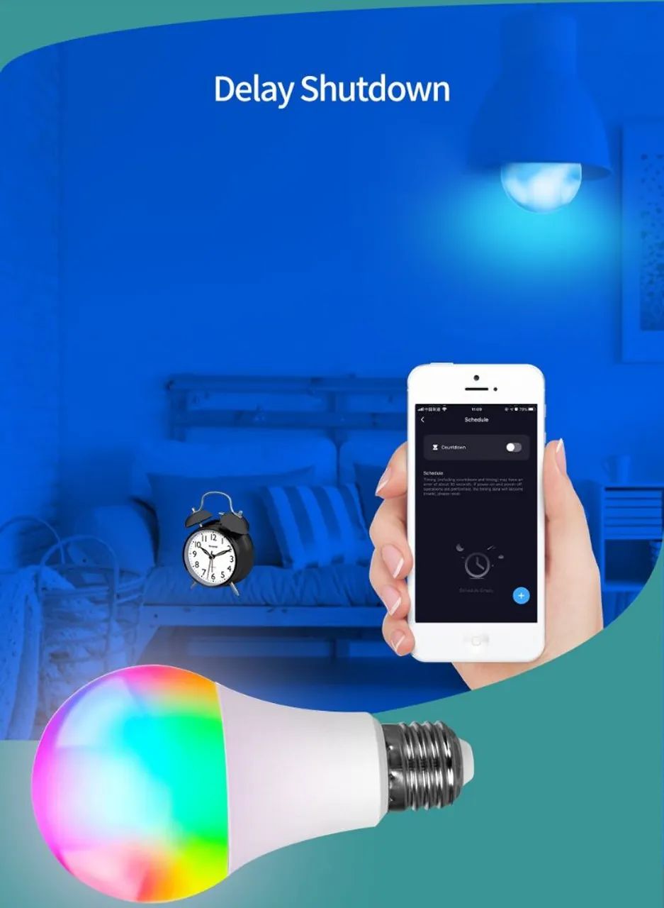 Tuya lâmpada RGB Bluetooth  - Foto 5