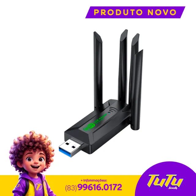 Adaptador USB 3.0 WiFi VAORLO 1200Mbps Dual Band 2.4G + 5Ghz Wi-Fi