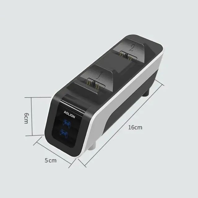 Carregador Duplo Aolion para Controle de Playstation 5 - USB Tipo-C com Indicador LED - Foto 6