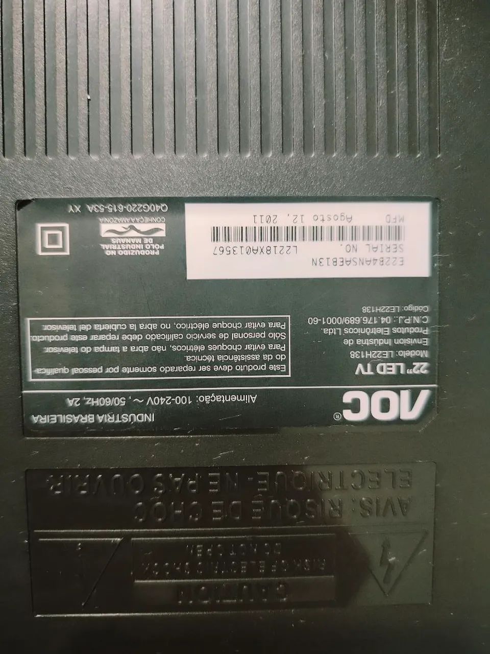 TV AOC LCD 22 polegadas - Foto 3