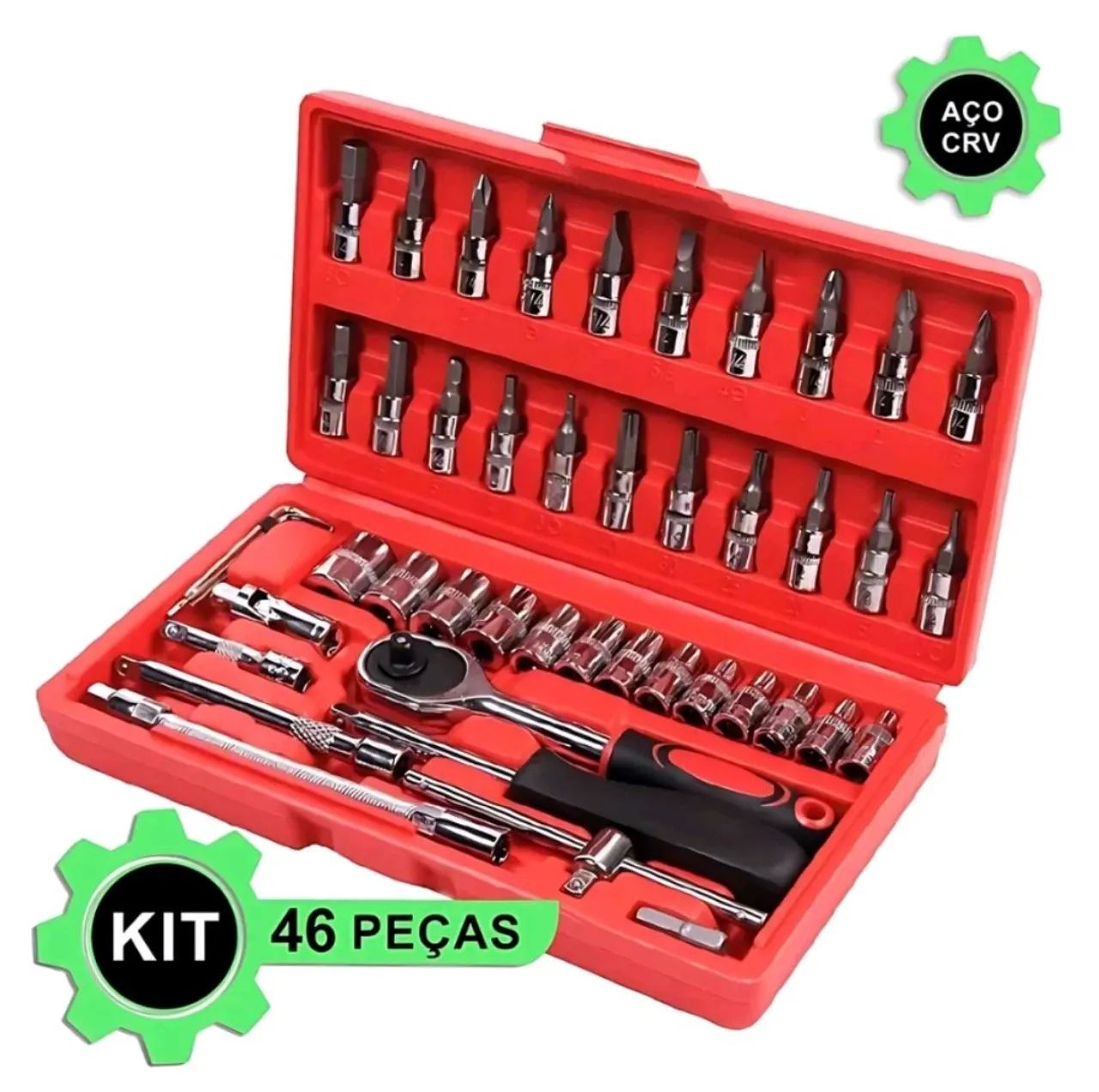 Chave Catraca Kit Com 46 Peças - Foto 2