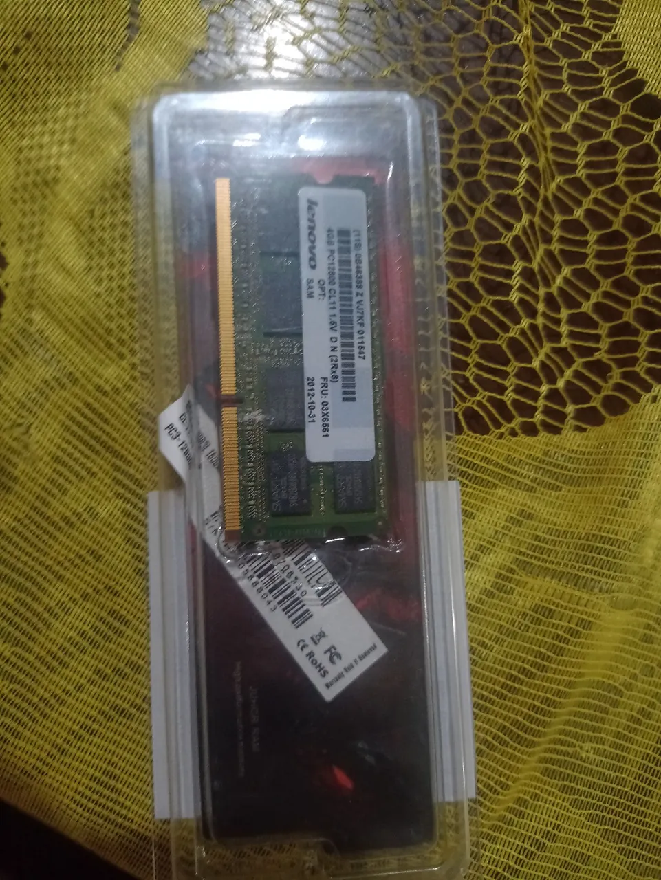 Memória RAM Lenovo 4GB DDR3 notebook 