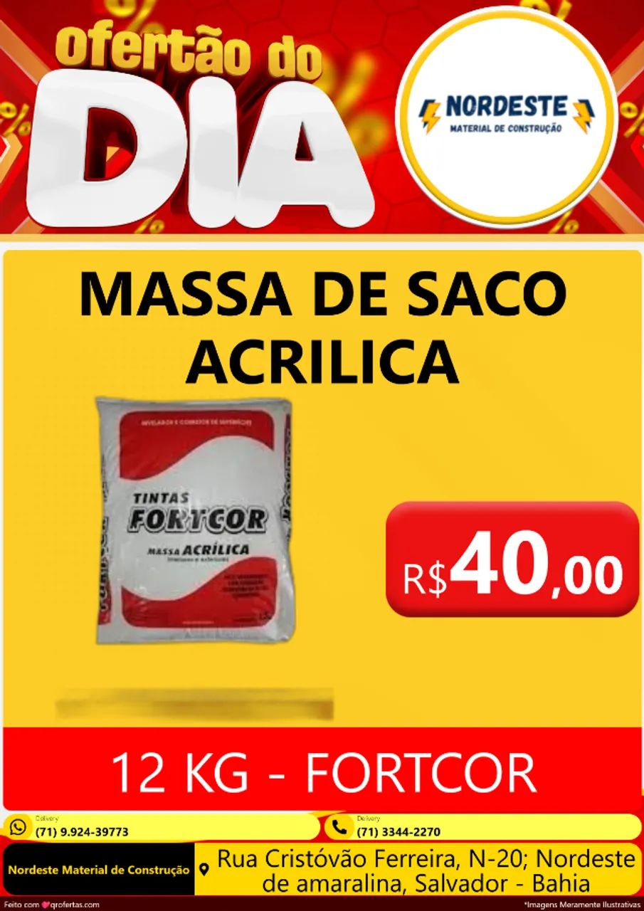 MASSA ACRILICA 12 KG - FORTCOR - Foto 6