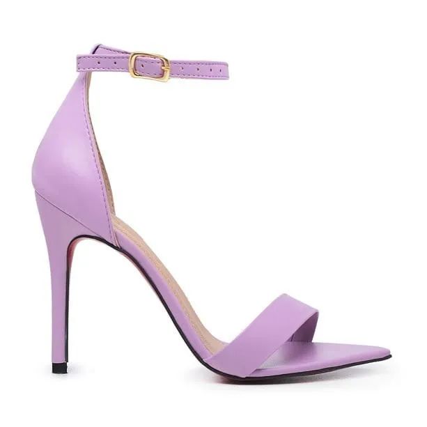 Sandália clássica (tira) lilás com solado vermelho - Foto 3