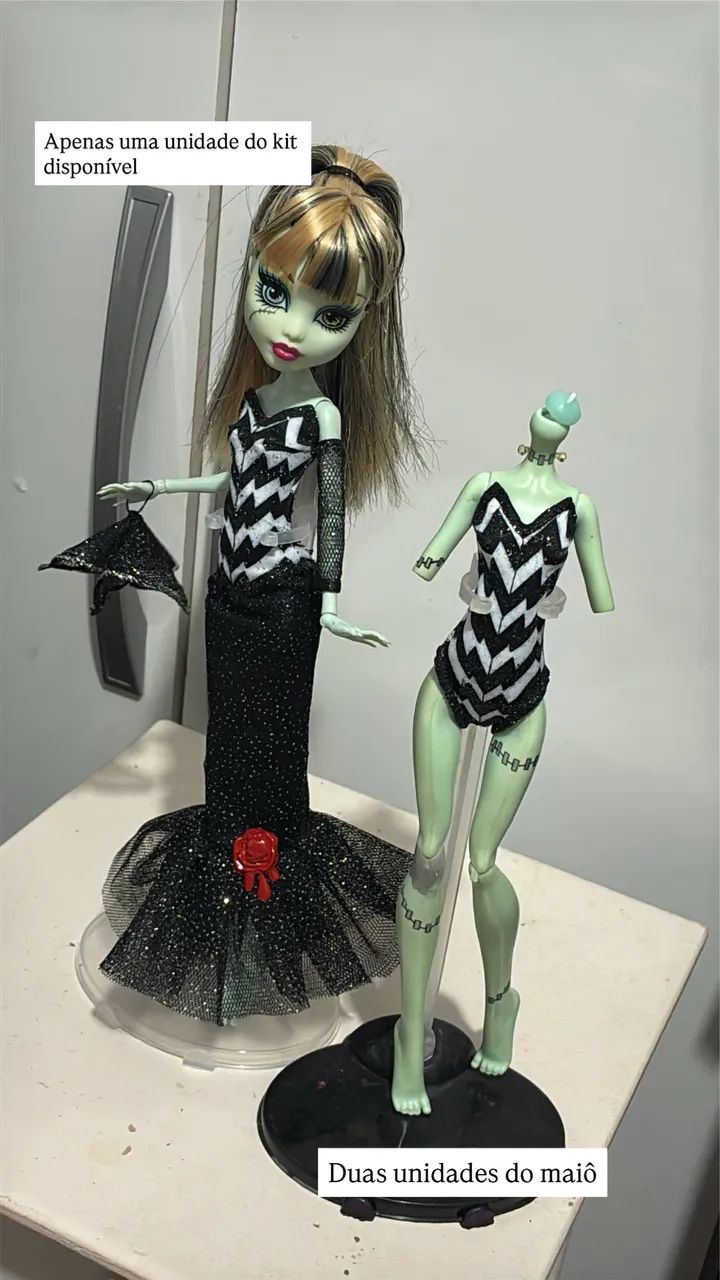 Roupas artesanais monster high Frankie X Barbie leia a descrição  - Foto 2