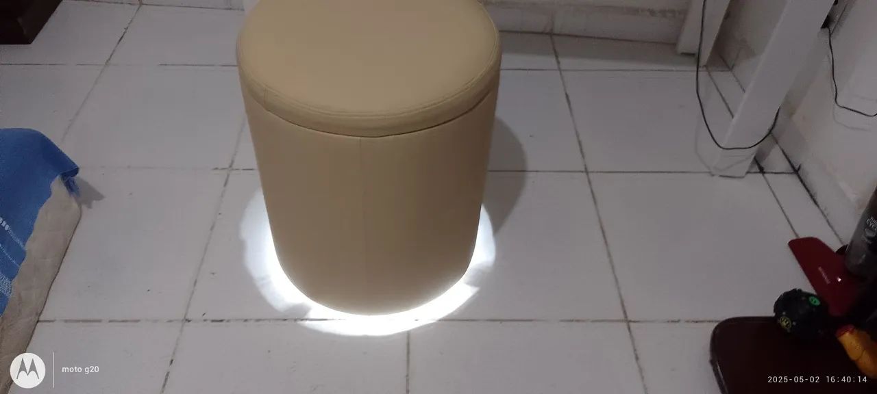 Puff Bege corino- Novo - Foto 3