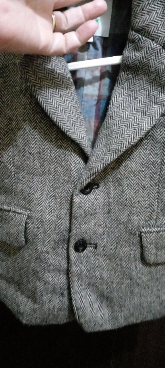Blazer Infantil Cinza Tweed - Foto 4