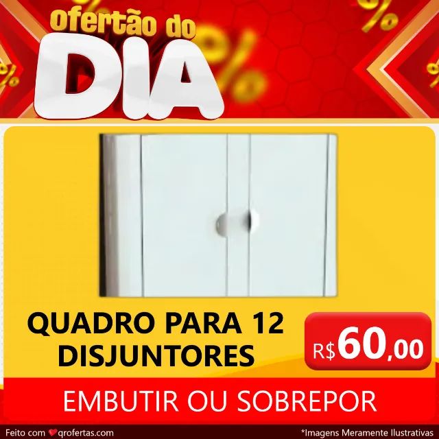 QUADRO ELETRICO PARA 12 DISJUNTORES  ( Quadro elétrico para 12 disjuntores ) 