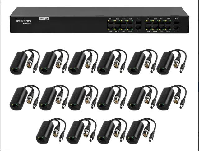 Power Balun 16 Canais Full Hd C/alimentação Vb 1016 Wp Intelbras
