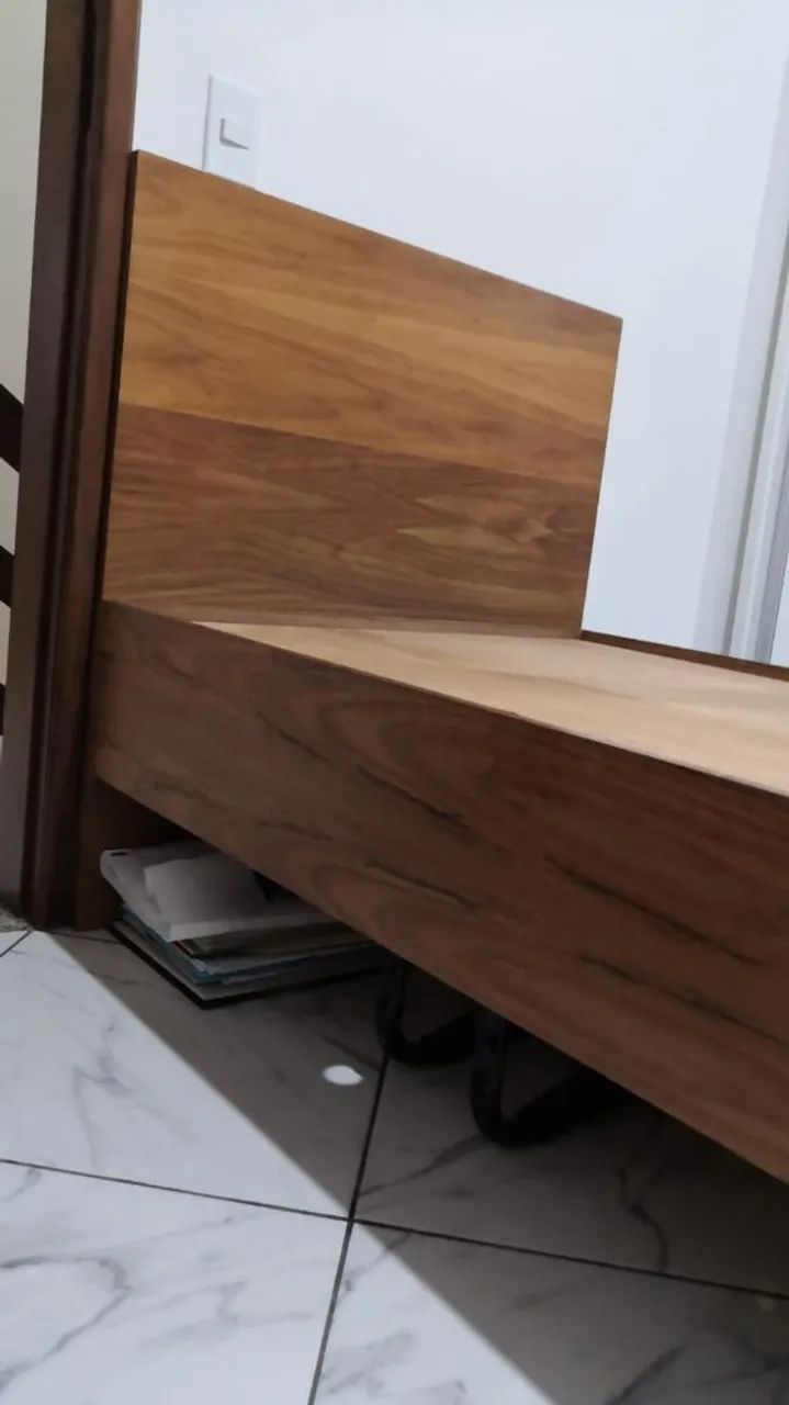 Cama solteiro madeira - Foto 3