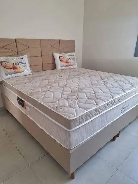 CAMA BOX SUPER KING SIZE MOLAS ENSACADAS COMPLETA  - Foto 3