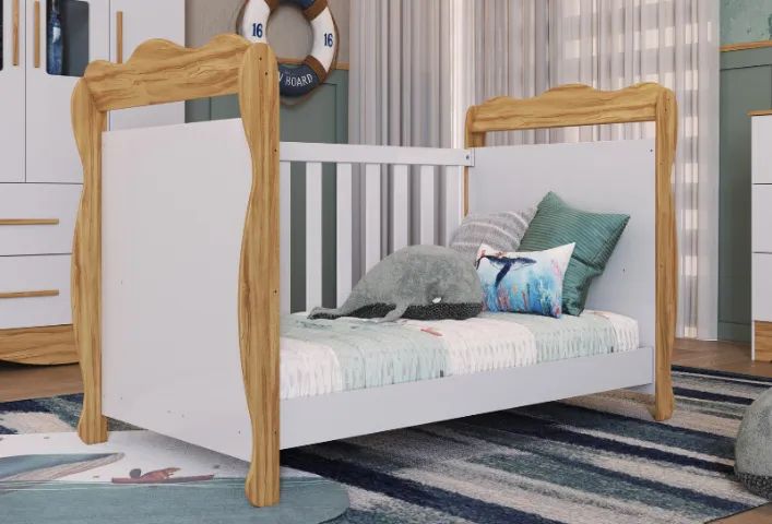 Berço Cama Americano Lisi, 100% MDF (Novo) - Foto 4