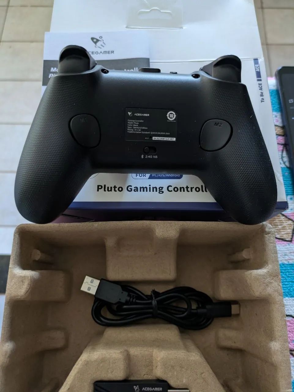 Controle Ace Gamer, Pluto Gaming Controller, PC/iOS/Android, Black! - Foto 3