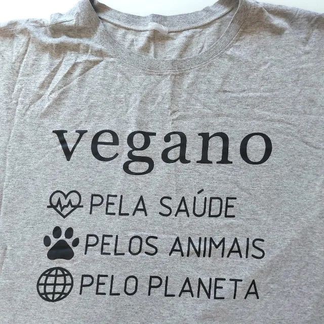 Camisetas Tamanho G Vegano - Kit com 2  - Foto 3