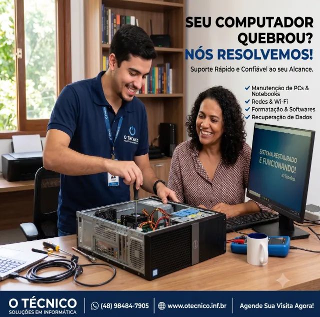 Manutenção de Notebook, Manutenção de Computador, Formatação