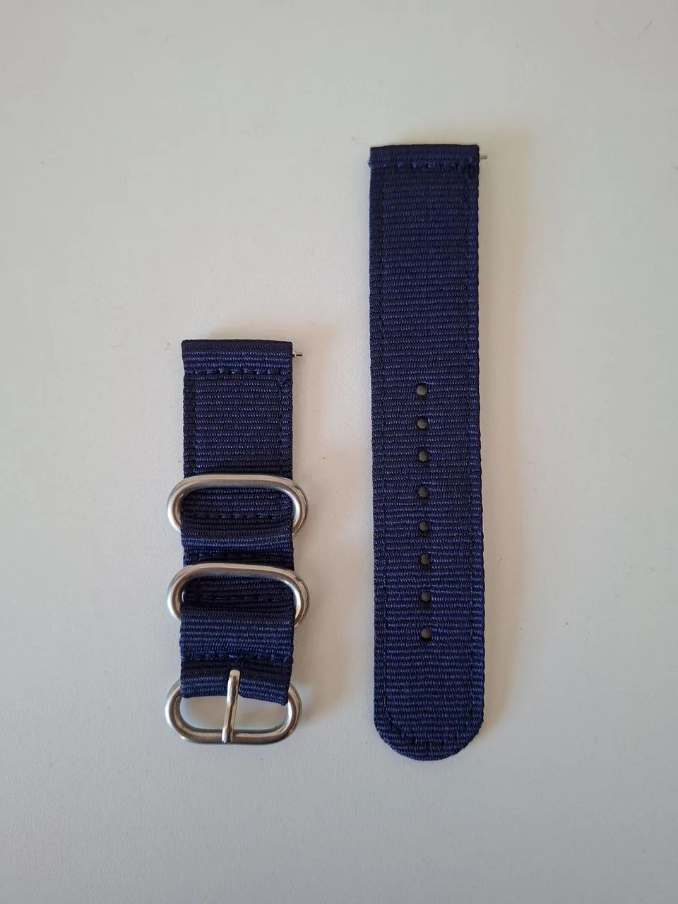 Pulseira de Relógio Nylon 22mm Azul Marinho 