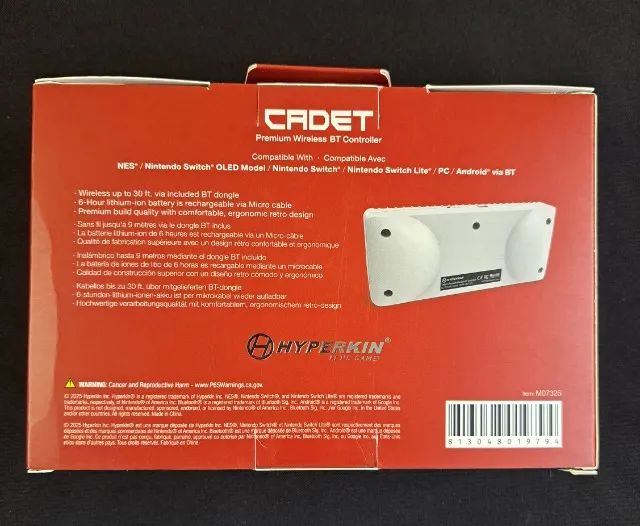 Controle NES Bluetooth Novo e Lacrado. Hyperkin Cadet com receptor Nintendo. PC, Switch - Foto 5