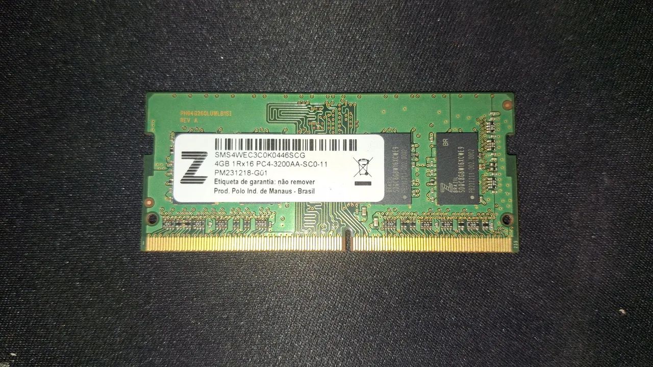 Memória RAM Sodimm 4GB 3200mhz