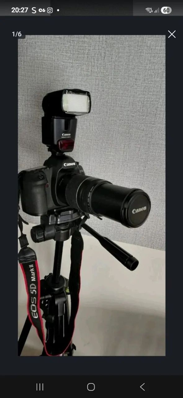 Câmera profissional canon