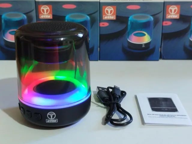 MINI CAIXA DE SOM BLUETOOTH RGB 360° - POTENTE E COMPACTA!  NA CAIXA - Foto 2