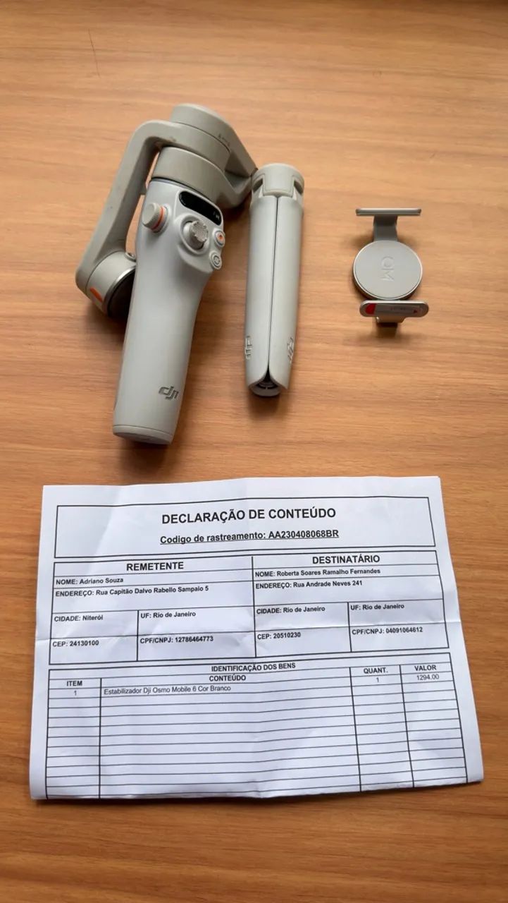 Estabilizador eletrônico de 3 eixos para celular - Foto 2