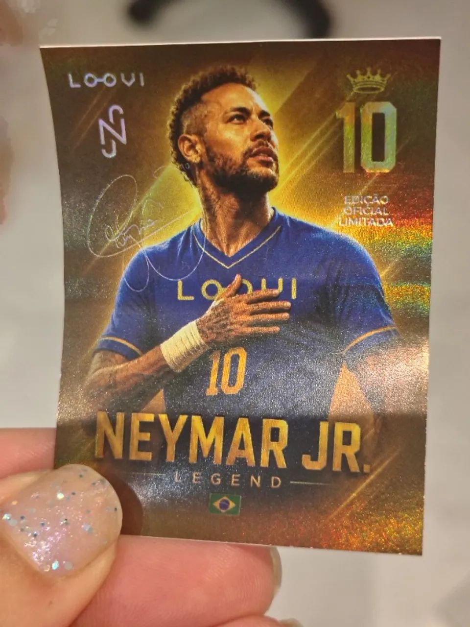 Figurinha Dourada Neymar  - Foto 2