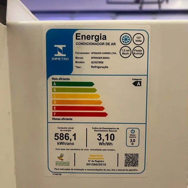 Ar-condicionado Springer Midea 7.500 BTU - 110V - Foto 5